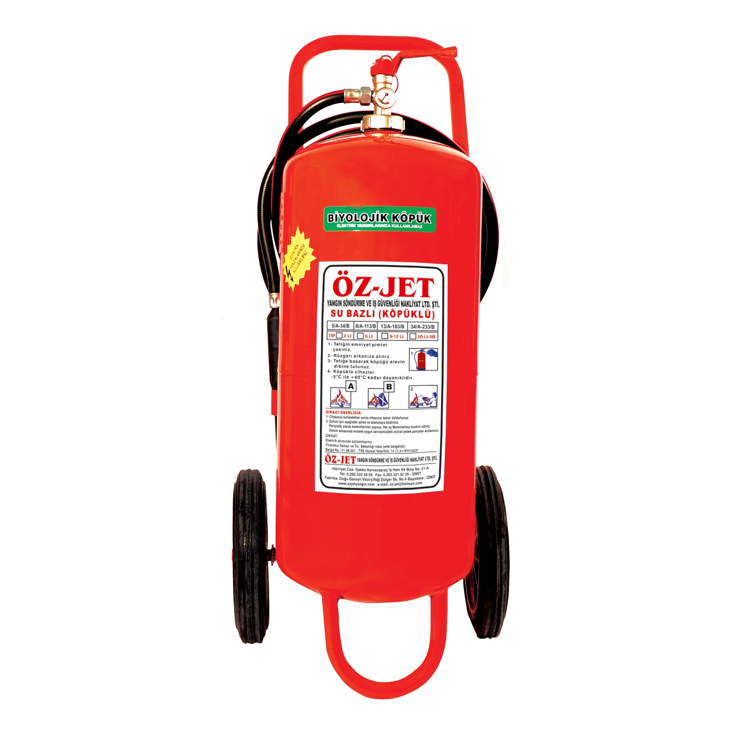 Su Bazlı 50 Lt. Arabalı