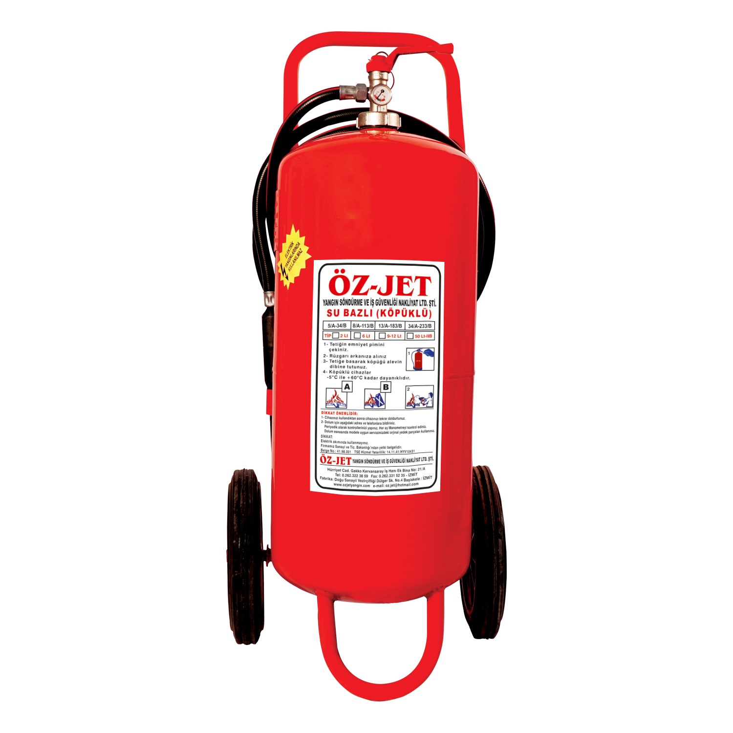 Köpüklü 50 Lt. Arabalı